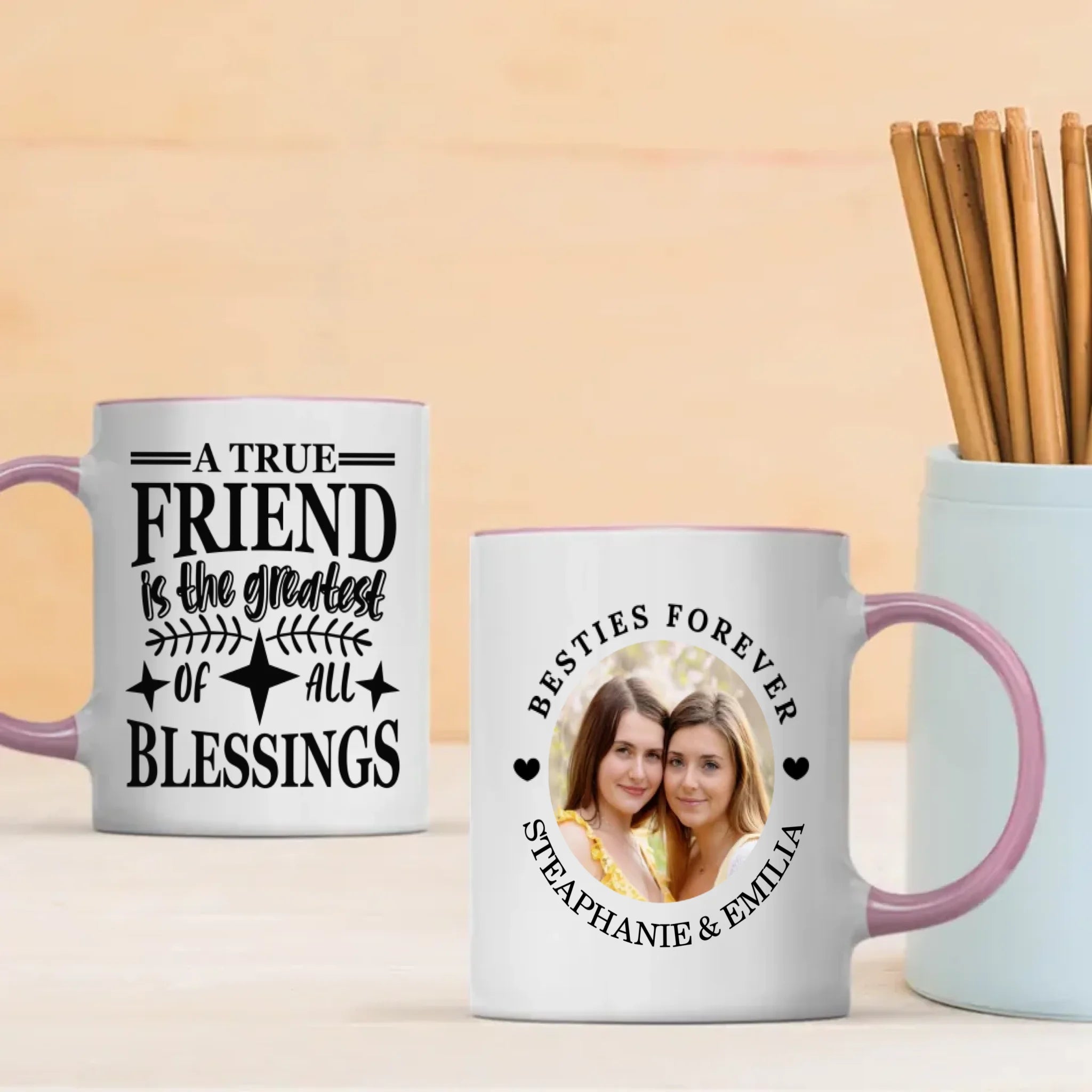 A True Friend Is the Greatest of All Blessings Mug – Heartfelt Gift - 89Prints