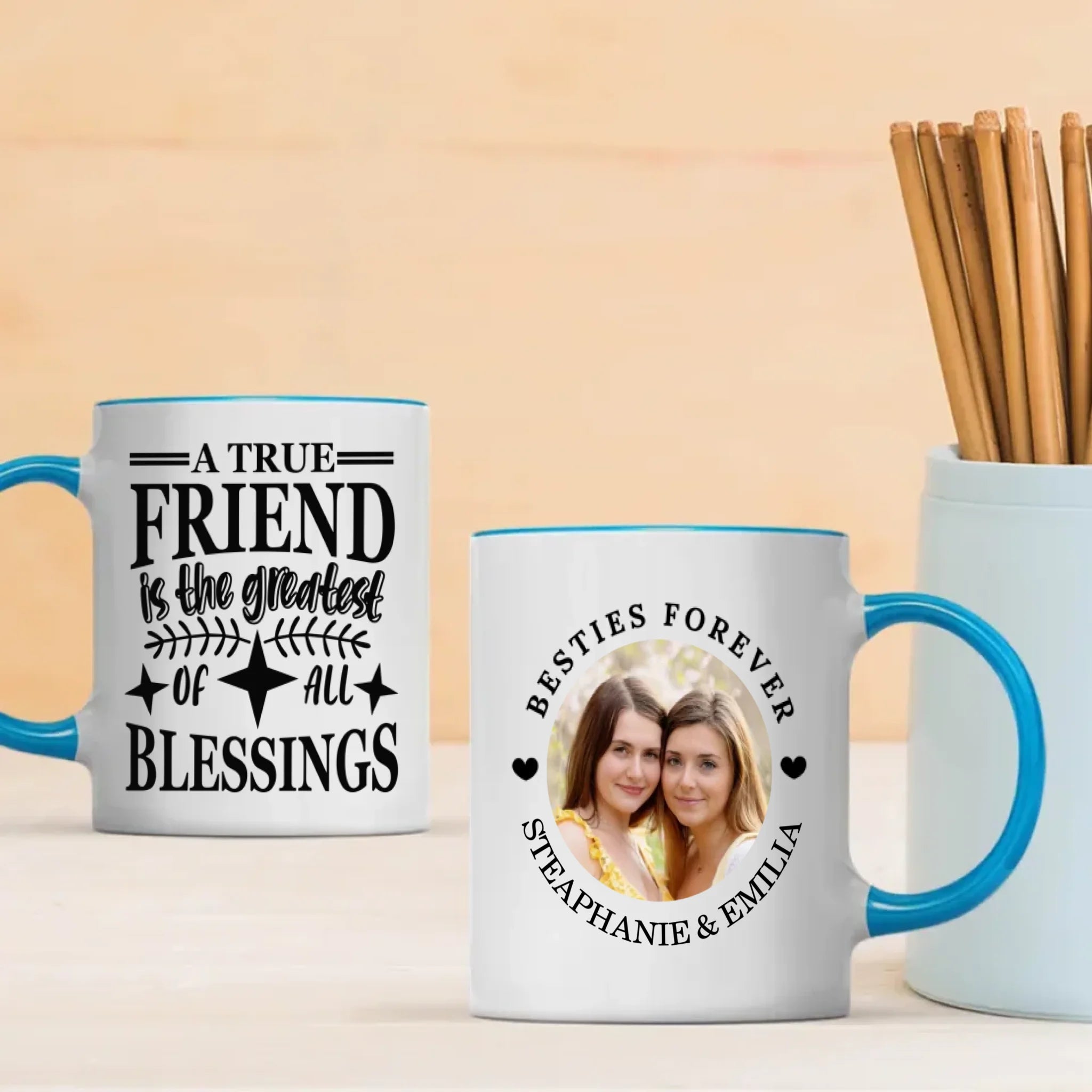A True Friend Is the Greatest of All Blessings Mug – Heartfelt Gift - 89Prints