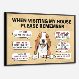 Personalized Dog Poster – “When Visiting My House” Funny Wall Art – 89Prints