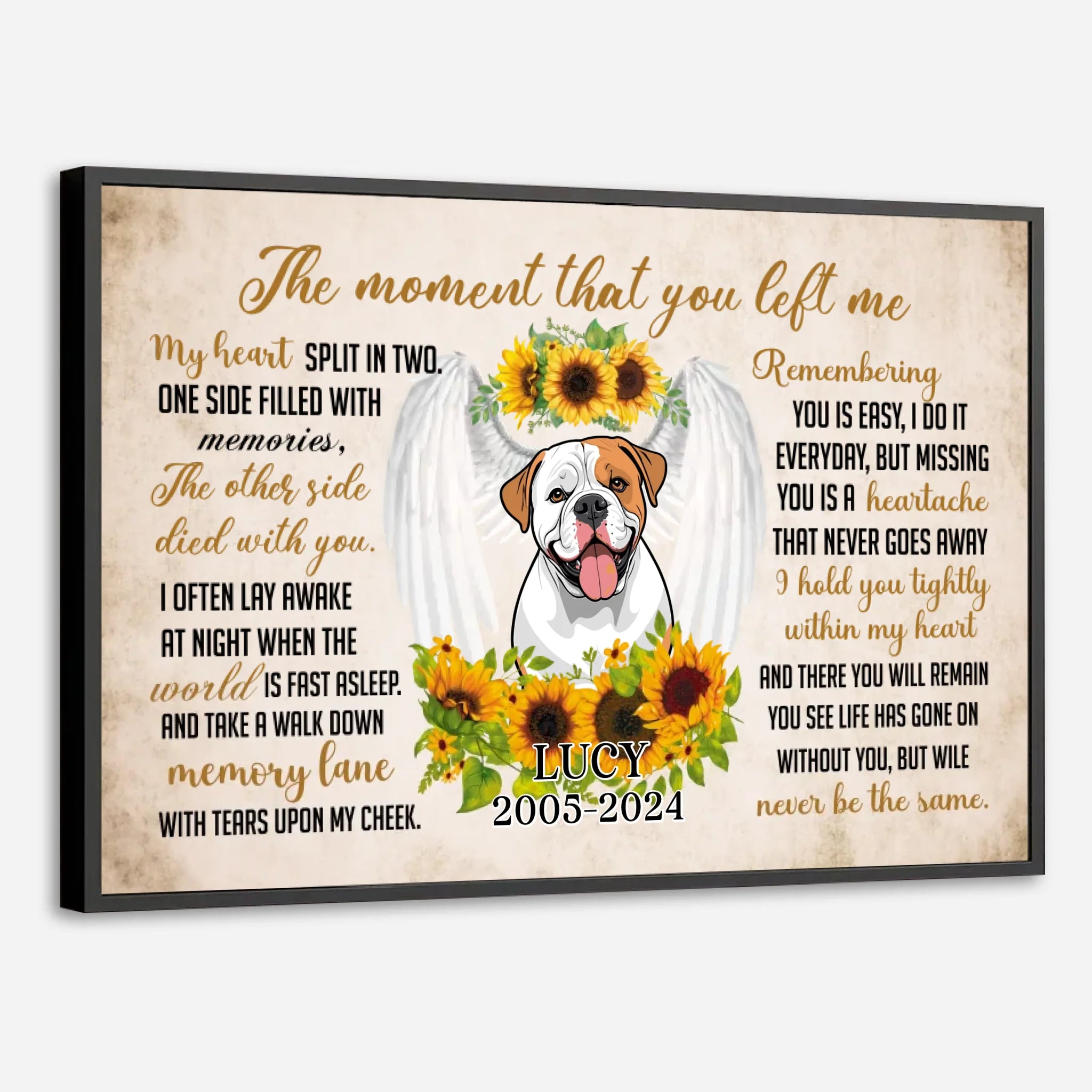 Personalized Memorial Poster – The Moment You Left Me Bereavement Wall Decor – 89Prints