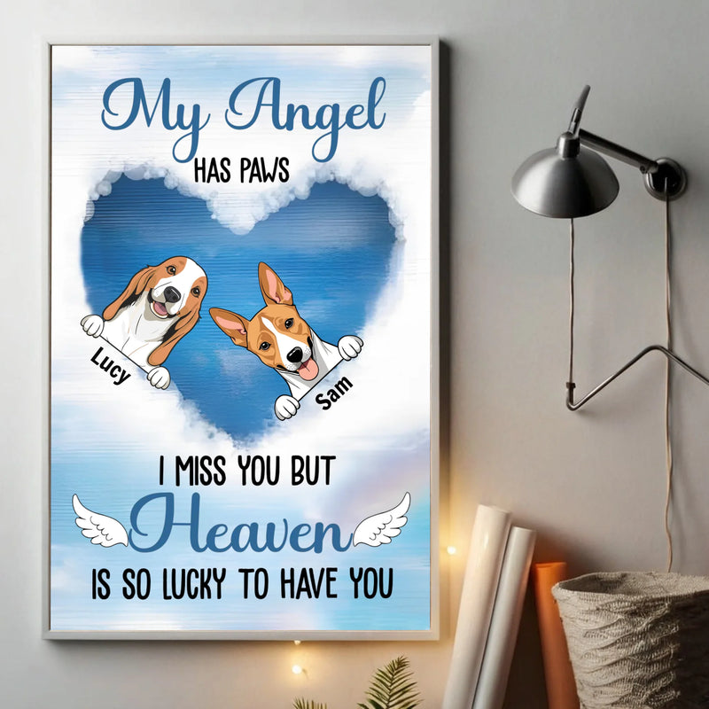 Personalized Dog Memorial Poster – Love Beyond Heaven – 89Prints