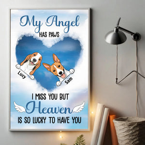 Personalized Dog Memorial Poster – Love Beyond Heaven – 89Prints