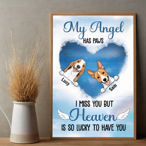 Personalized Dog Memorial Poster – Love Beyond Heaven – 89Prints