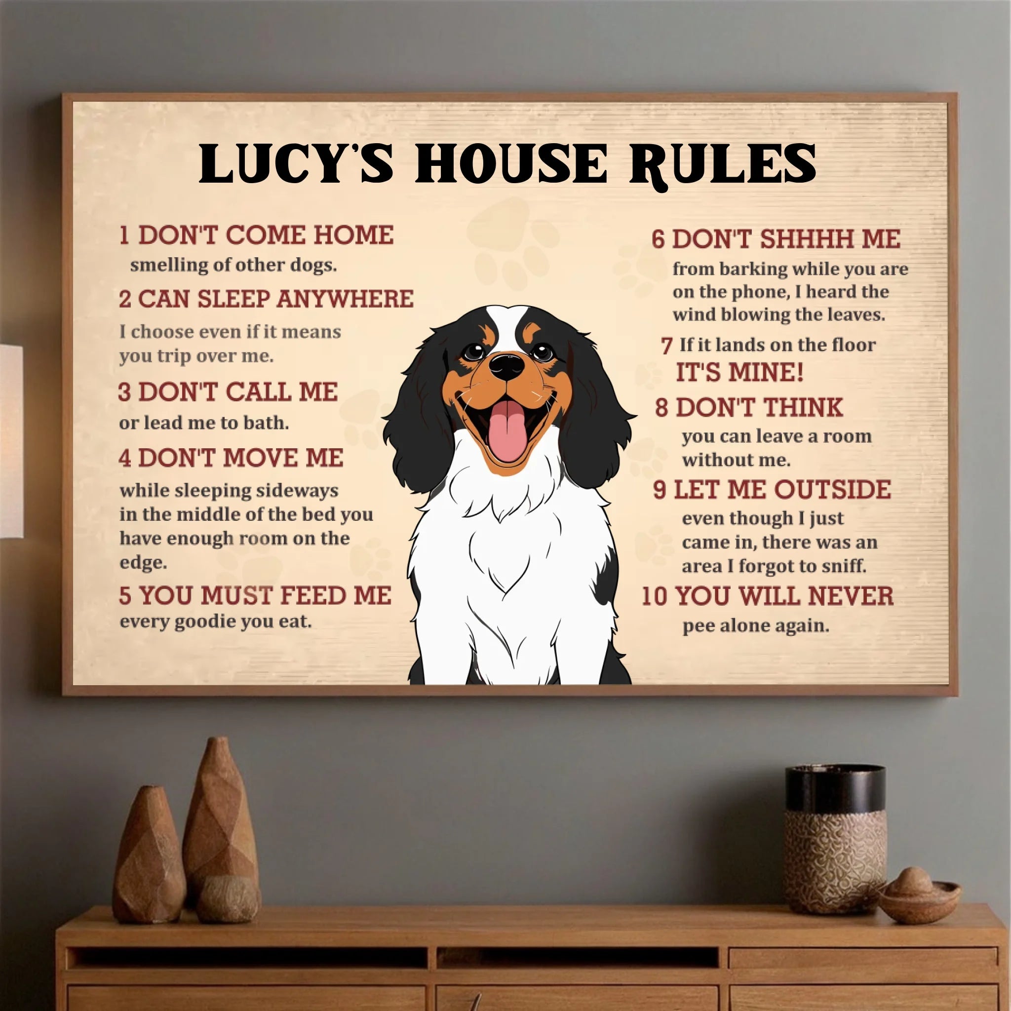 Custom Pet House Rules Poster – Personalized Dog or Cat Wall Print – 89Prints