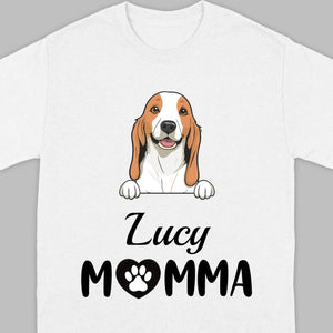 Customizable Dog Mom T-Shirt – Personalize with Dog Icon and Name – 89Prints