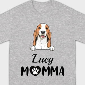 Customizable Dog Mom T-Shirt – Personalize with Dog Icon and Name – 89Prints