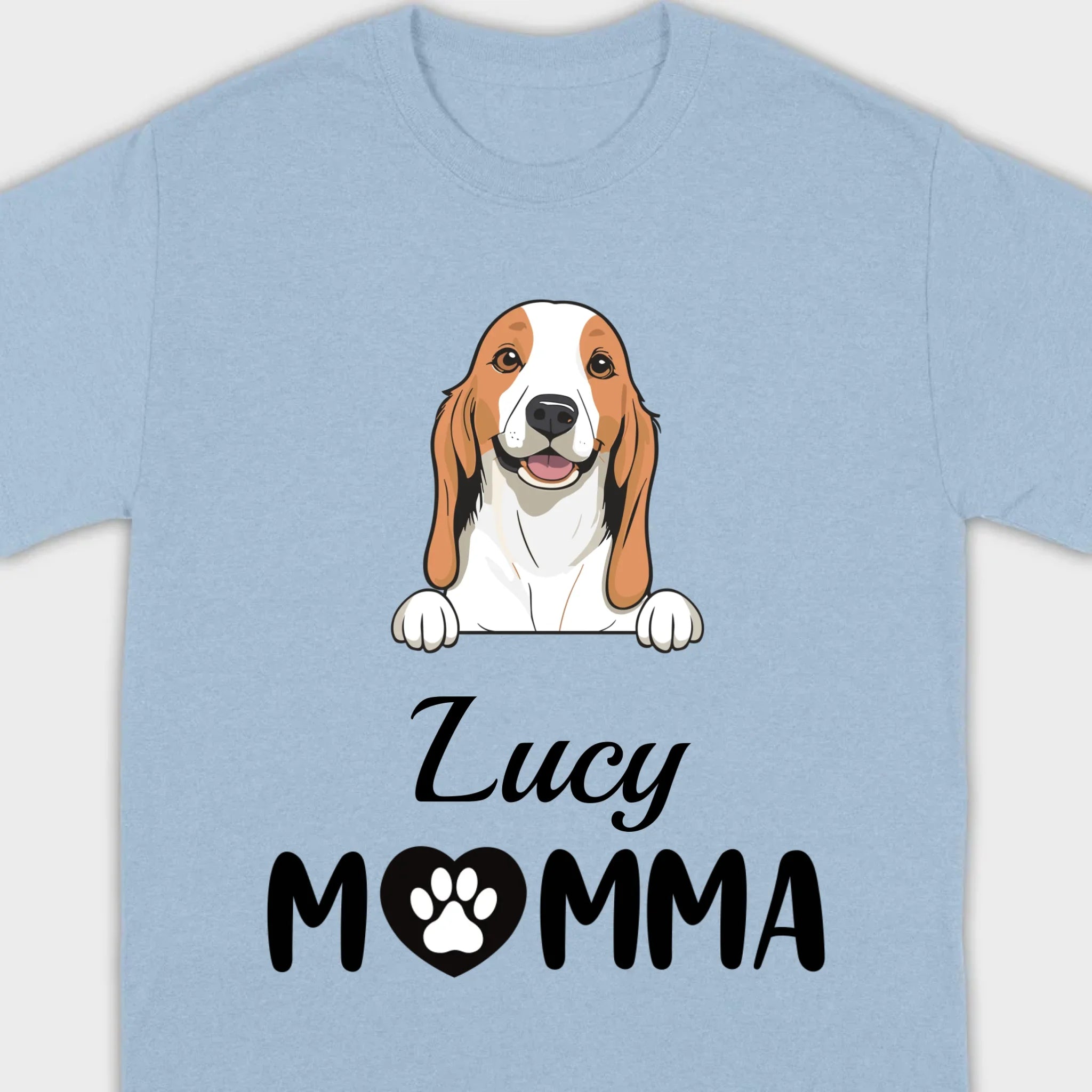 Customizable Dog Mom T-Shirt – Personalize with Dog Icon and Name – 89Prints
