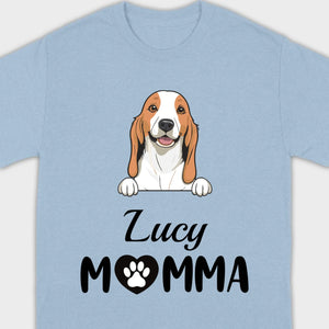 Customizable Dog Mom T-Shirt – Personalize with Dog Icon and Name – 89Prints