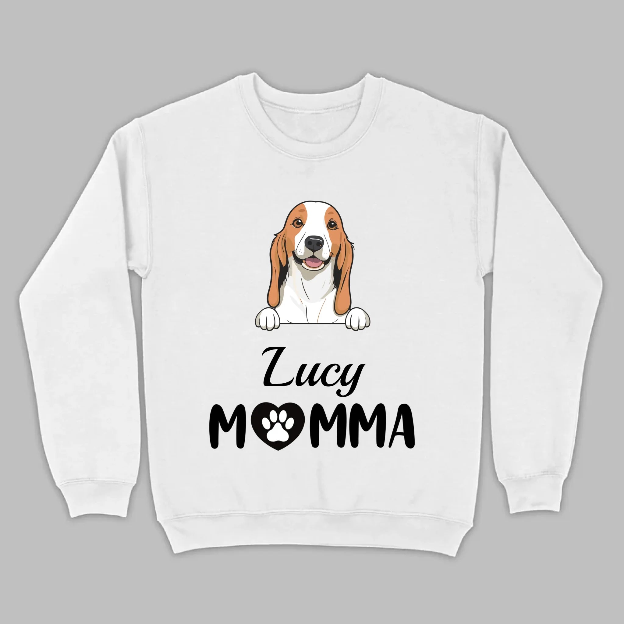 Customizable Dog Mom T-Shirt – Personalize with Dog Icon and Name – 89Prints
