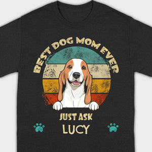 Best Dog Mom Ever T-Shirt – Customize with Dog Icon & Name – 89Prints