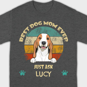 Best Dog Mom Ever T-Shirt – Customize with Dog Icon & Name – 89Prints