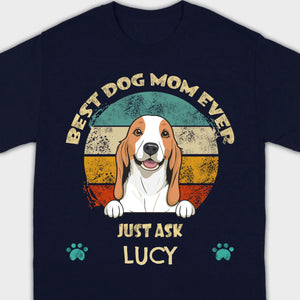 Best Dog Mom Ever T-Shirt – Customize with Dog Icon & Name – 89Prints