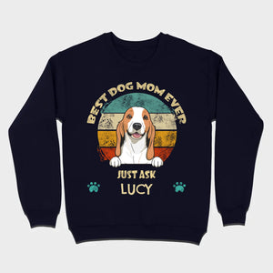 Best Dog Mom Ever T-Shirt – Customize with Dog Icon & Name – 89Prints