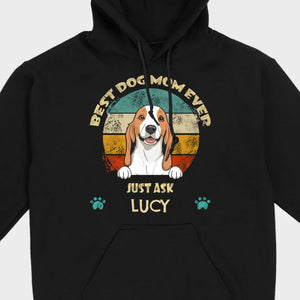 Best Dog Mom Ever T-Shirt – Customize with Dog Icon & Name – 89Prints