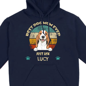 Best Dog Mom Ever T-Shirt – Customize with Dog Icon & Name – 89Prints
