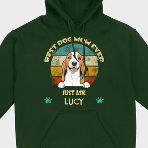 Best Dog Mom Ever T-Shirt – Customize with Dog Icon & Name – 89Prints