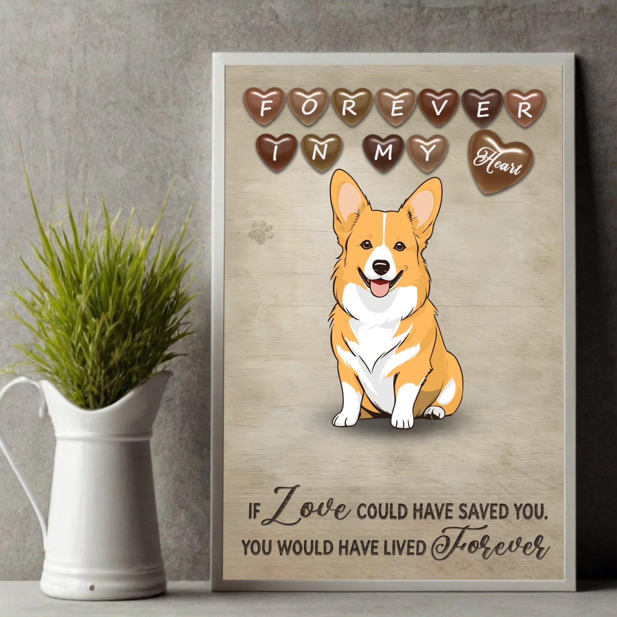 Forever Home Personalized Dog Poster – Custom Pet Wall Print - 89Prints