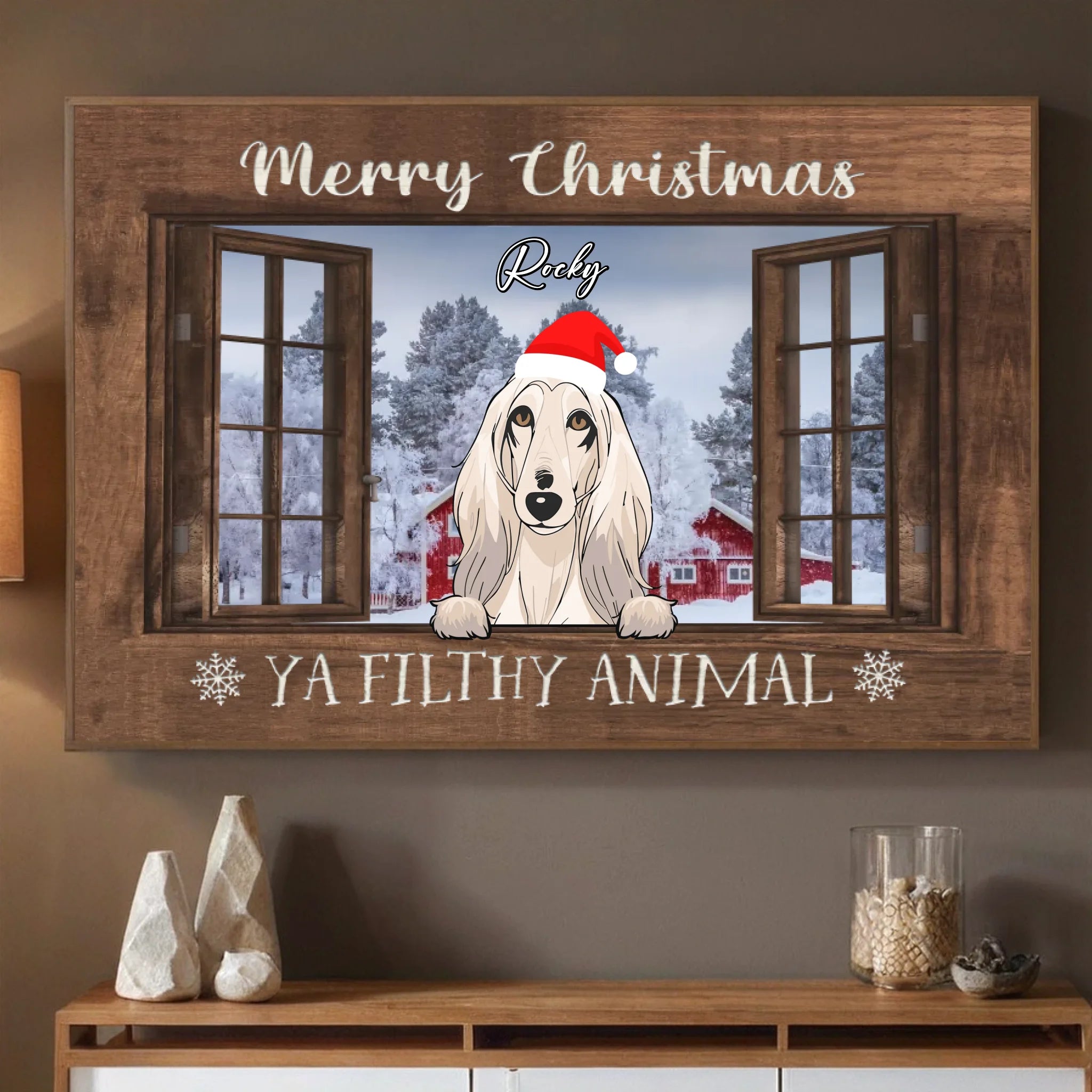 Custom Christmas Dog Poster – Best Friend Holiday Wall Art – 89Prints