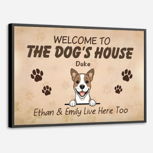 Welcome to The Dog’s House Poster – Personalized Dog Wall Sign - 89Prints