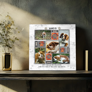 Personalized Pet Collage Canvas - 5 Photo Collage, Custom Pet Gift