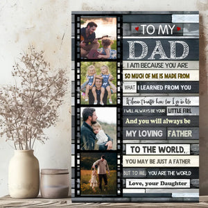Personalized Canvas for Dad - A Heartfelt Tribute from Your Daughter