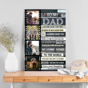 Personalized Canvas for Dad - A Heartfelt Tribute from Your Daughter