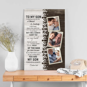 Heartwarming Custom Canvas Tribute to Your Son – Forever Proud | 89Prints