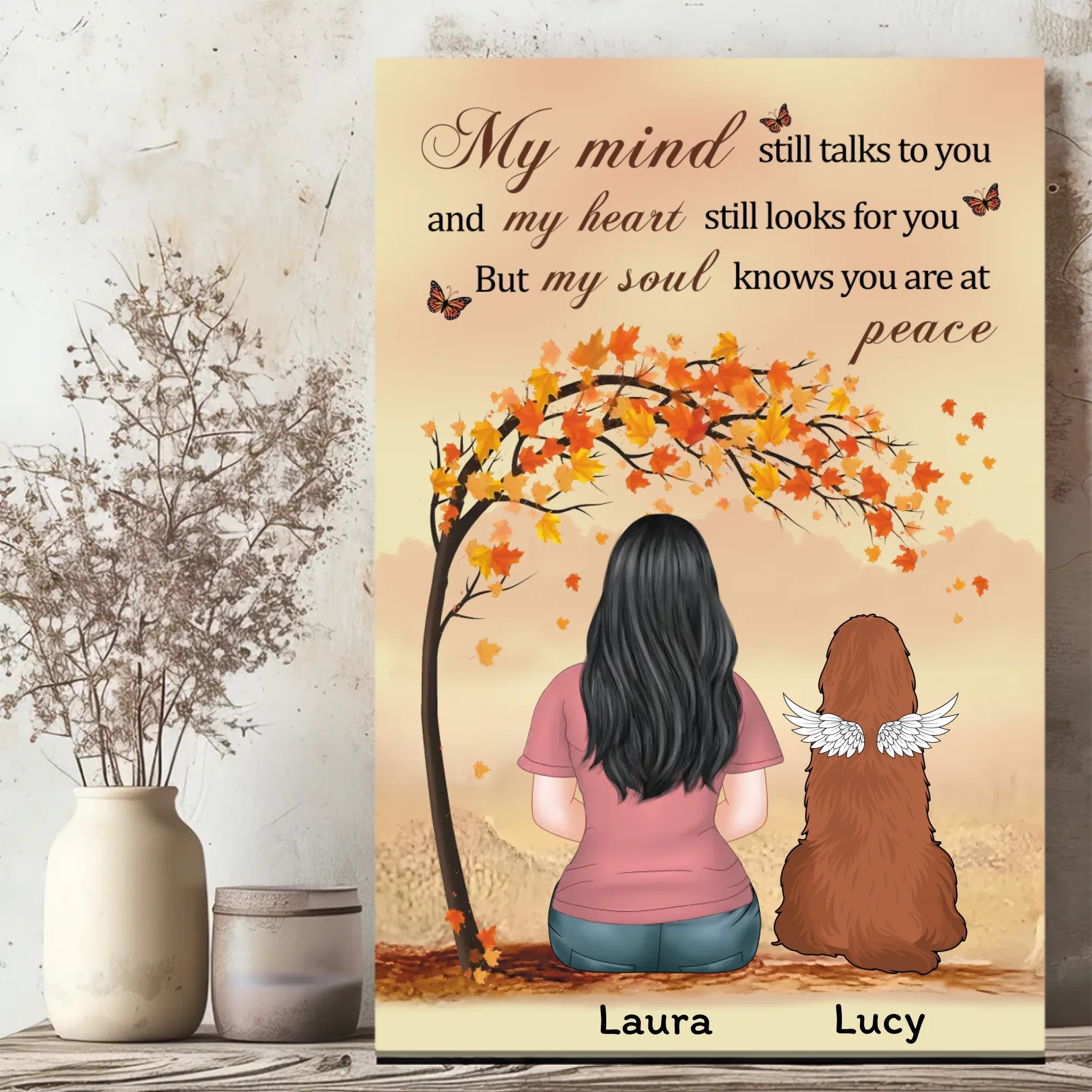Personalized Dog Memorial Canvas – In Loving Memory Design - 89Prints