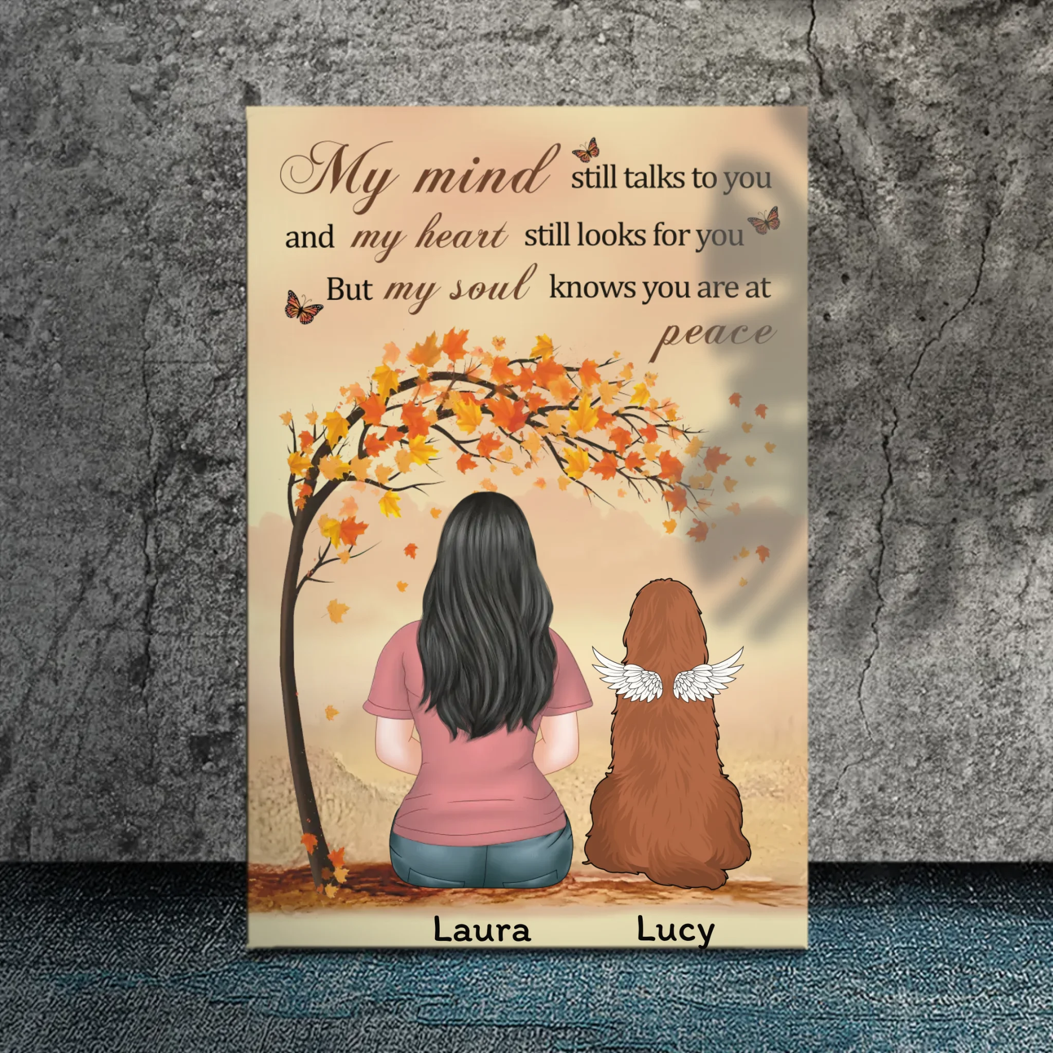 Personalized Dog Memorial Canvas – In Loving Memory Design - 89Prints
