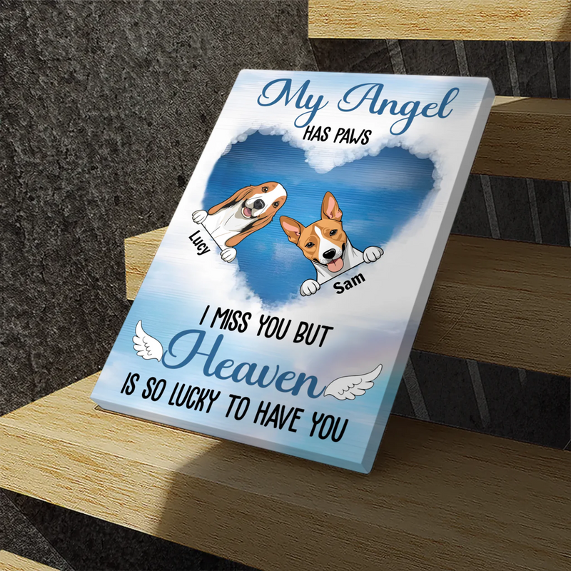 Customizable Dog Memorial Canvas – Remembering My Friend - 89Prints