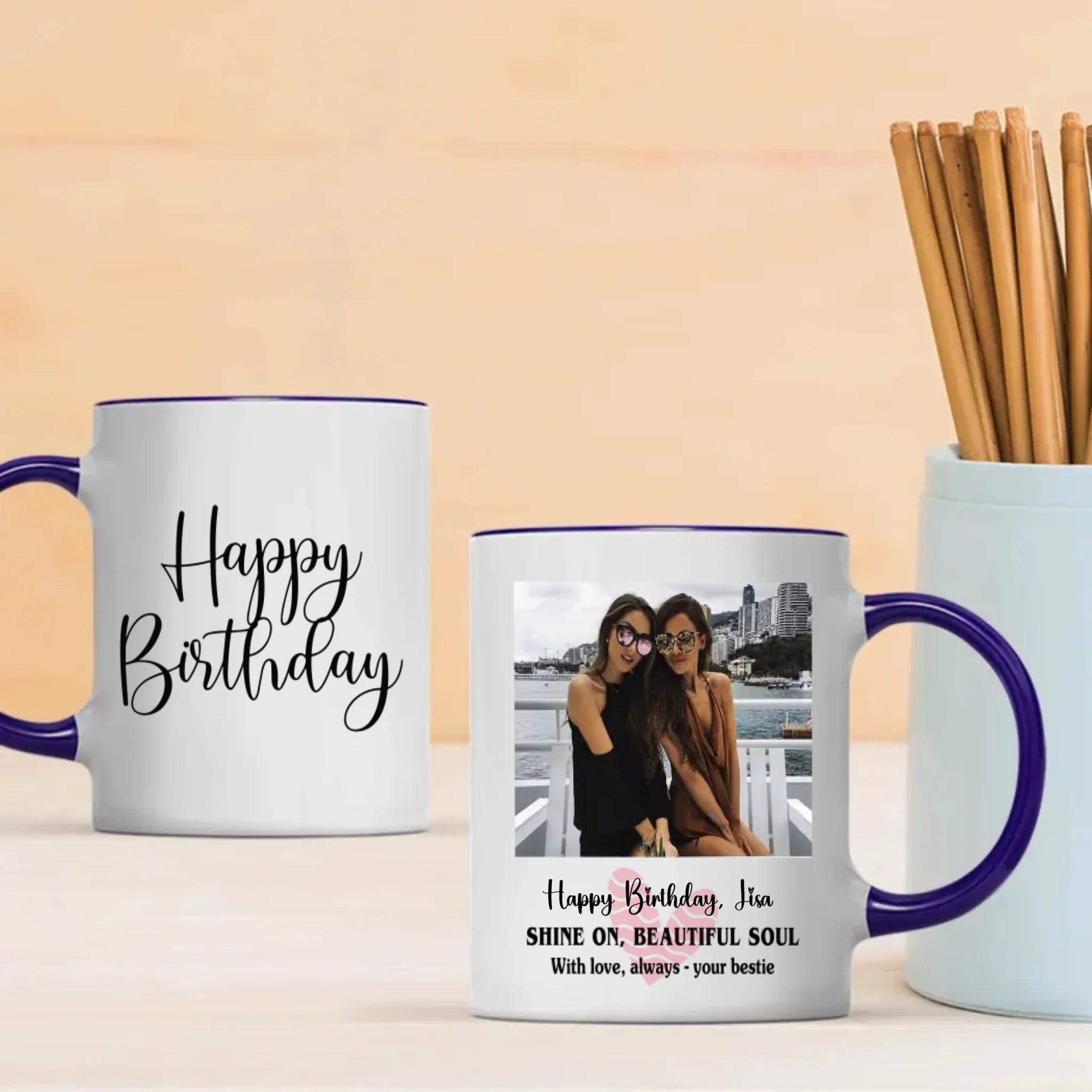 Custom Birthday Mug – “Shine On Beautiful Soul” Gift Cup–89Prints