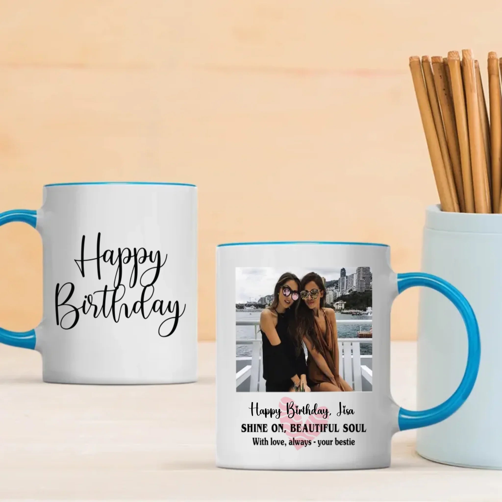 Custom Birthday Mug – “Shine On Beautiful Soul” Gift Cup–89Prints