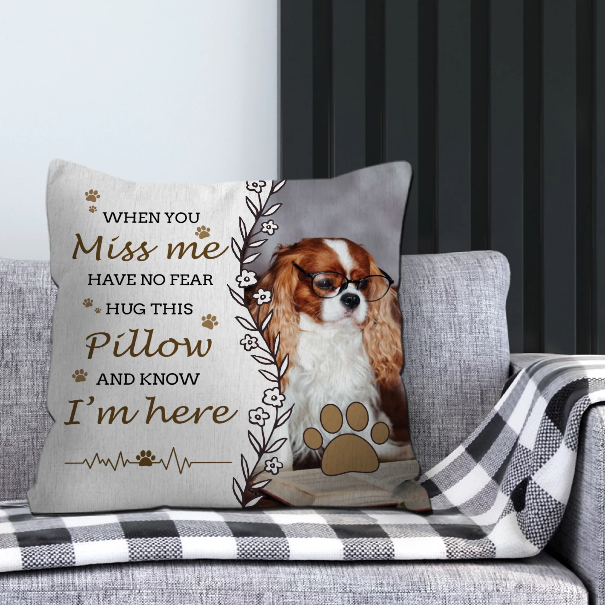 Cute Dog Photo Pillow – Personalized with Your Pet’s Face - 89Prints