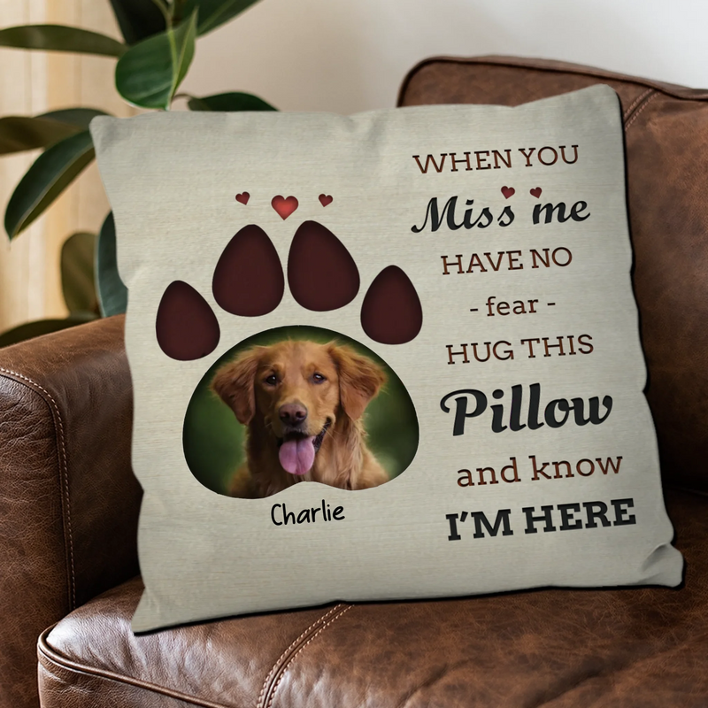 Adorable Dog Face Pillow – Custom Made from Your Pet’s Photo - 89Prints