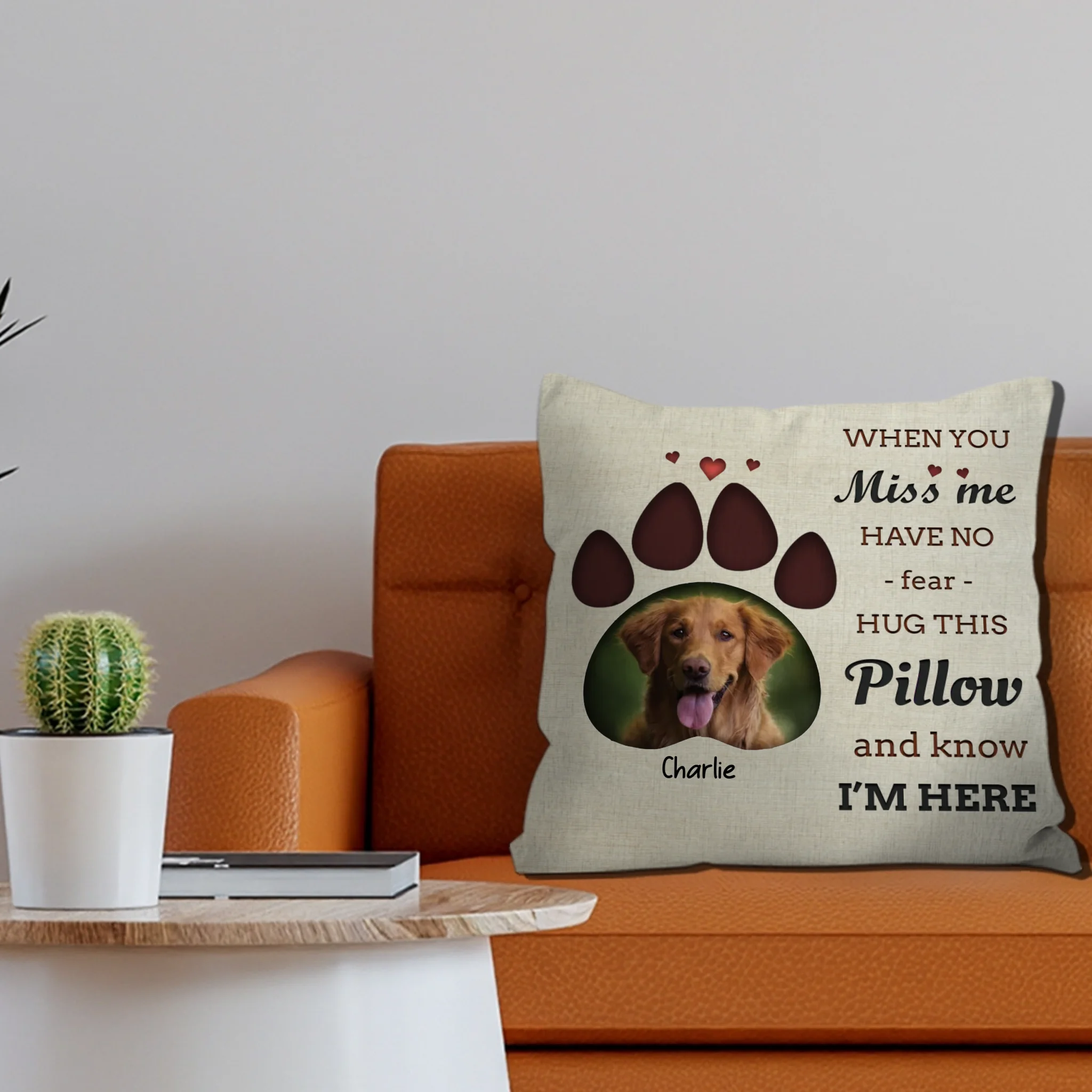 Adorable Dog Face Pillow – Custom Made from Your Pet’s Photo - 89Prints