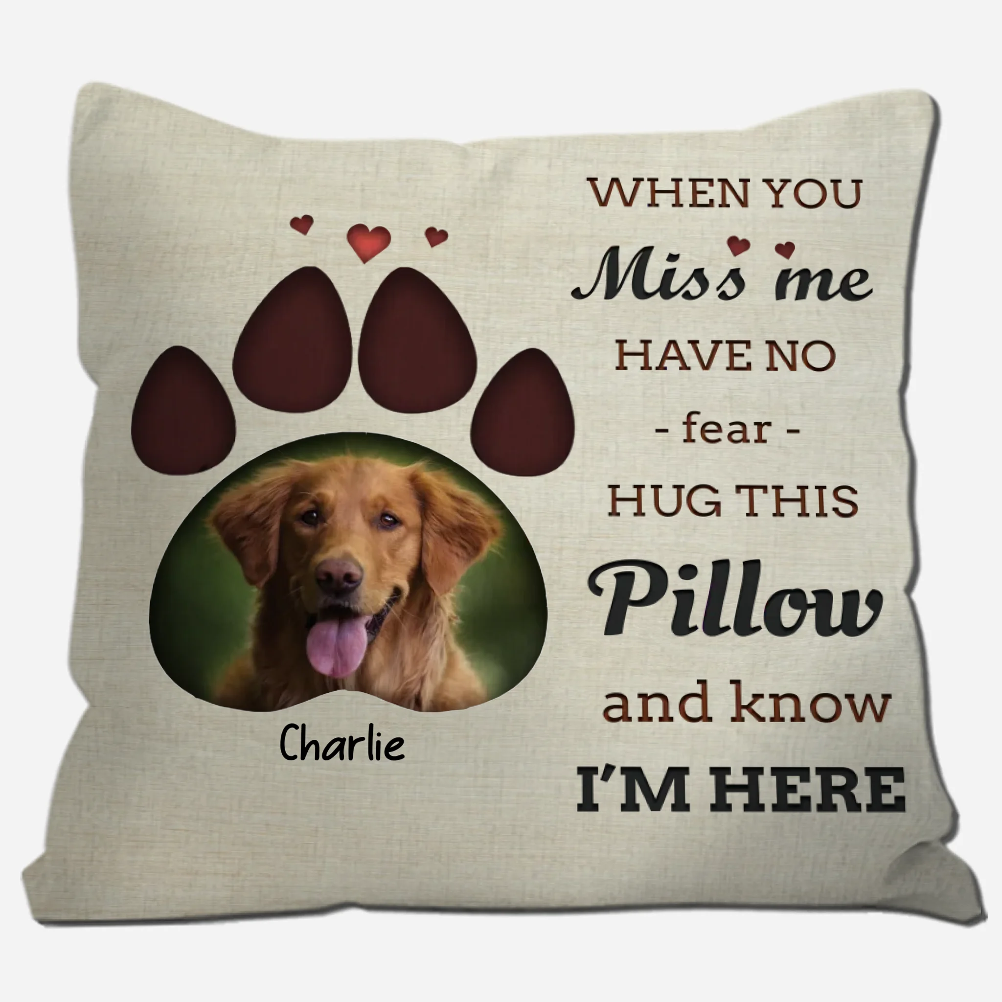 Adorable Dog Face Pillow – Custom Made from Your Pet’s Photo - 89Prints