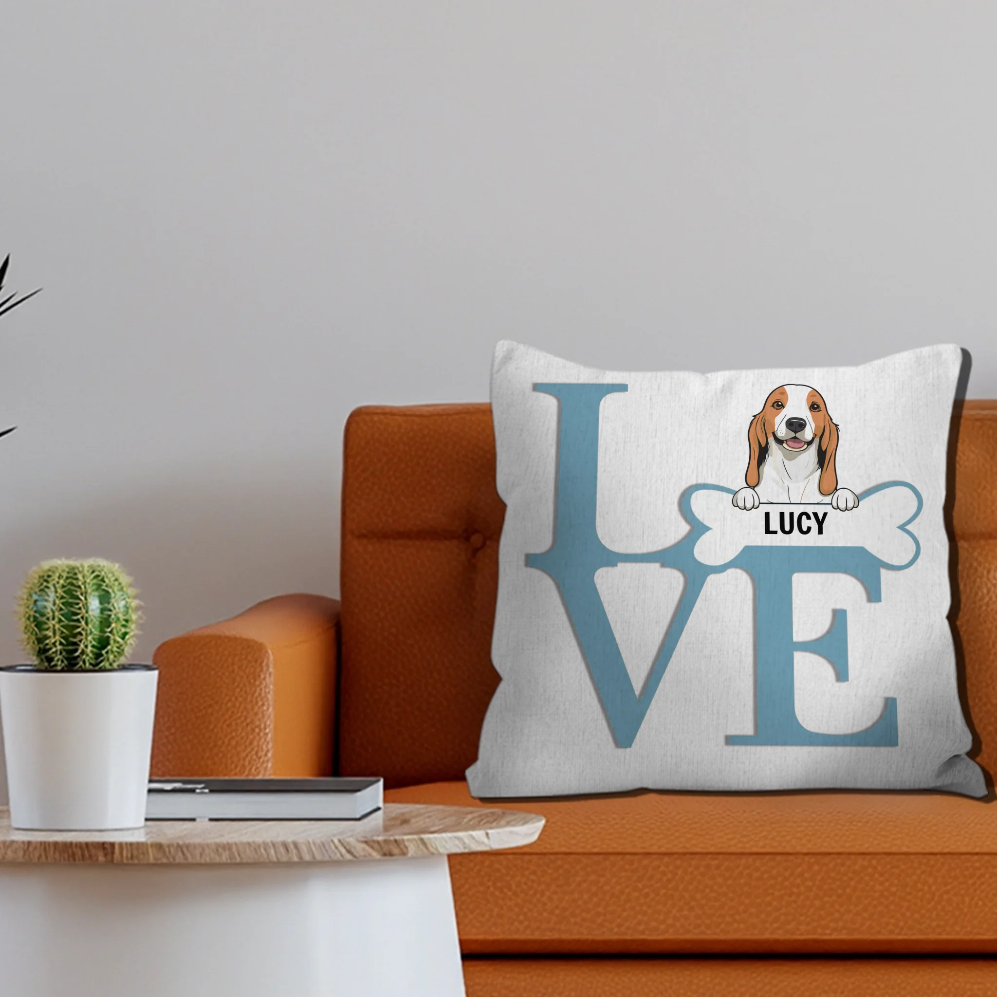 Cute Custom Dog Pillow – Personalized with Name Print - 89Prints