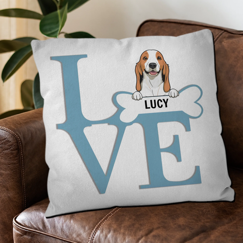 Cute Custom Dog Pillow – Personalized with Name Print - 89Prints