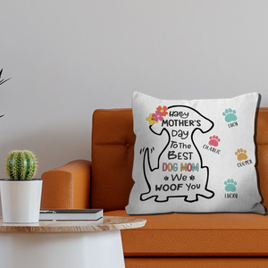 Personalized Dog Mom Pillow – Custom Mother’s Day Gift - 89Prints