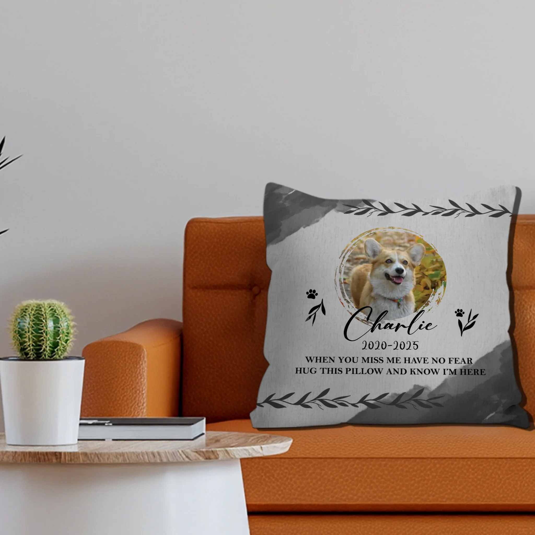 Personalized Pet Memorial Pillow – Custom Dog Photo & Name - 89Prints