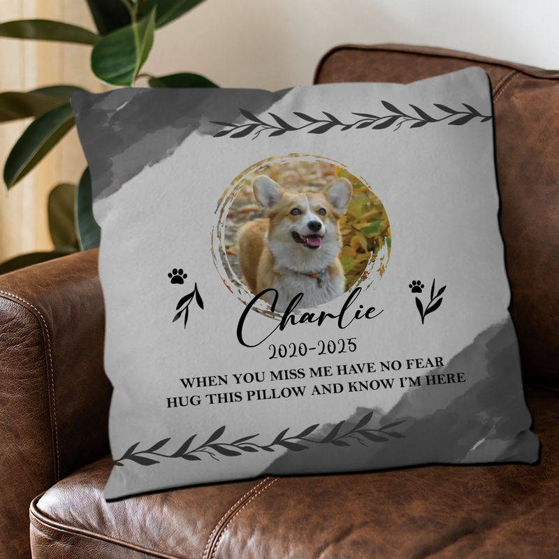 Personalized Pet Memorial Pillow – Custom Dog Photo & Name - 89Prints