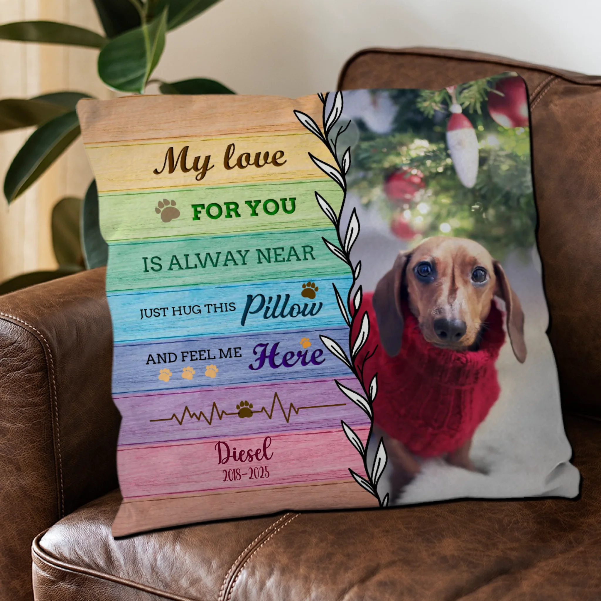 Cute Dog Pillow Custom – Personalized with Your Pet’s Face - 89Prints