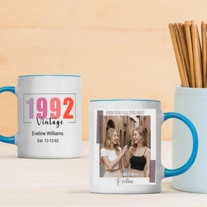 Happy Birthday Mug – Stylish Gift for 1992 Born Friends - 89Prints