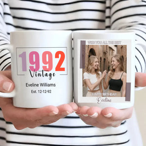 Happy Birthday Mug – Stylish Gift for 1992 Born Friends - 89Prints