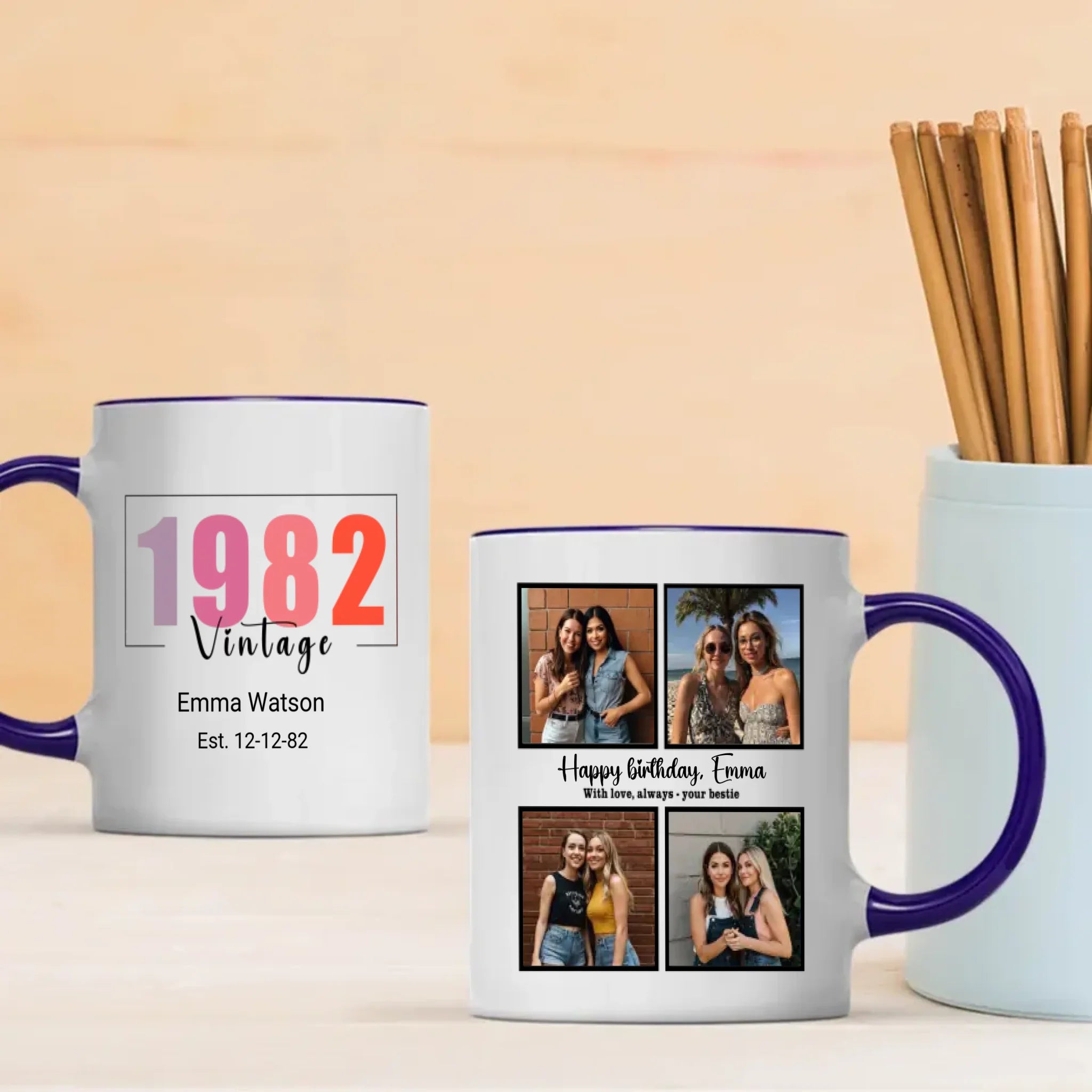 Custom 1982 Birth Year Mug – Personalized Birthday Gift – 89Prints