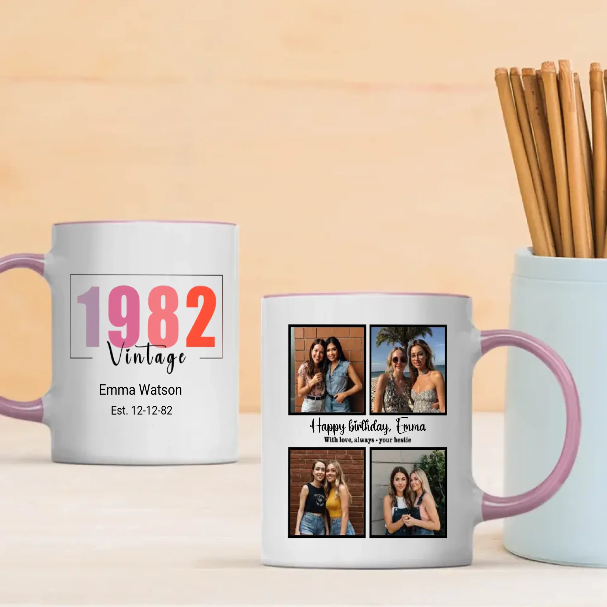 Custom 1982 Birth Year Mug – Personalized Birthday Gift – 89Prints