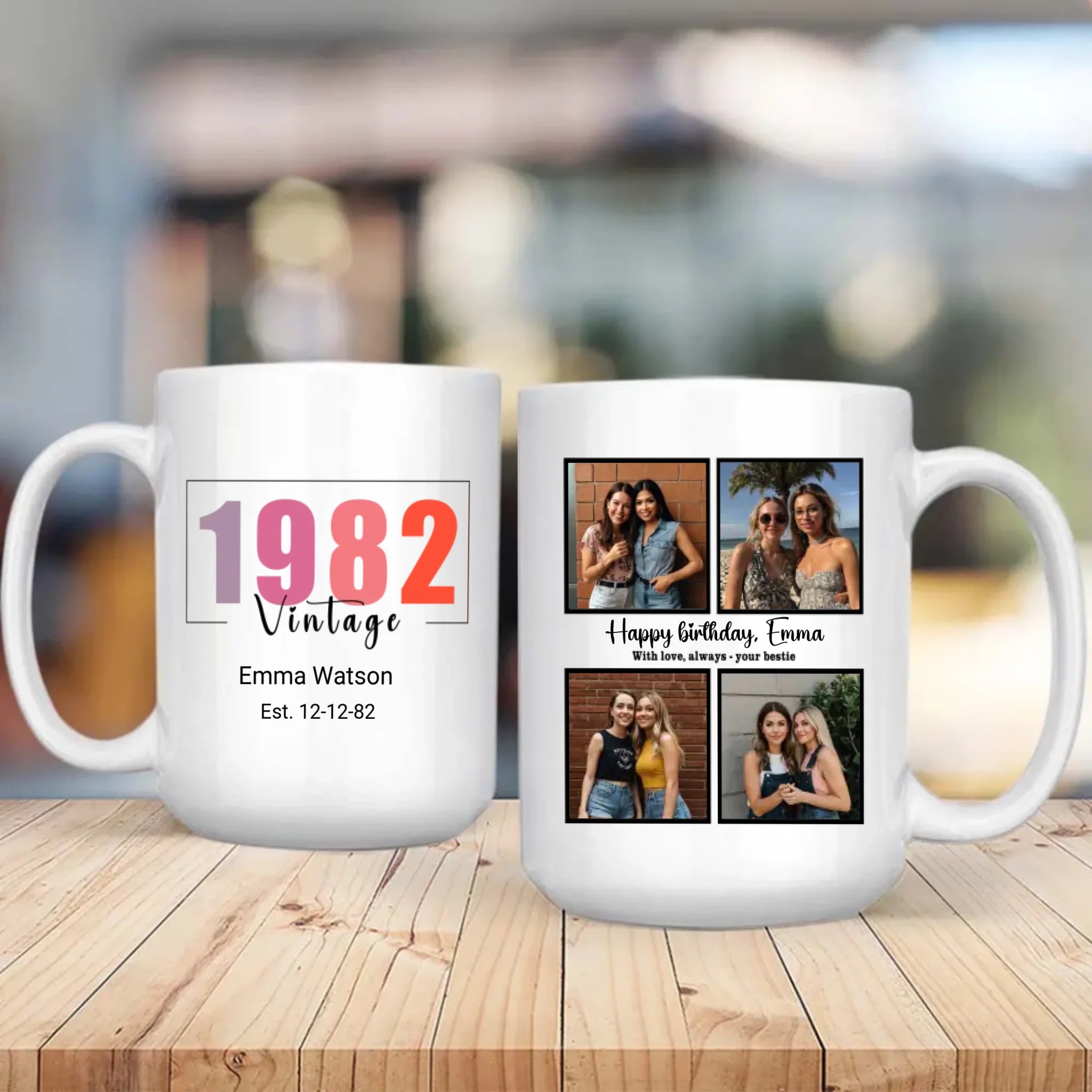 Custom 1982 Birth Year Mug – Personalized Birthday Gift – 89Prints