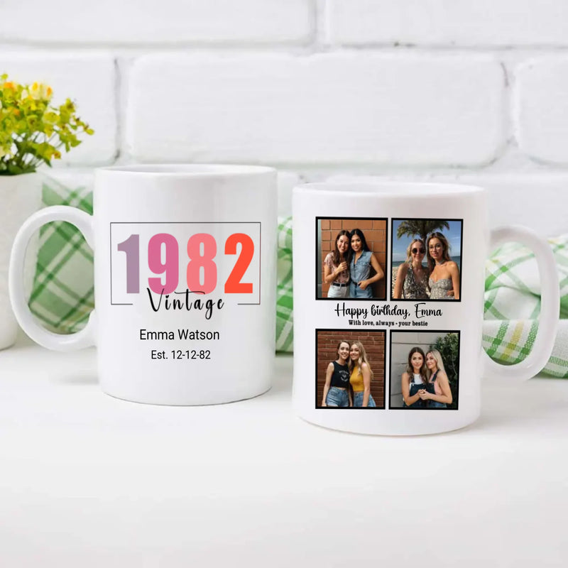 Custom 1982 Birth Year Mug – Personalized Birthday Gift – 89Prints