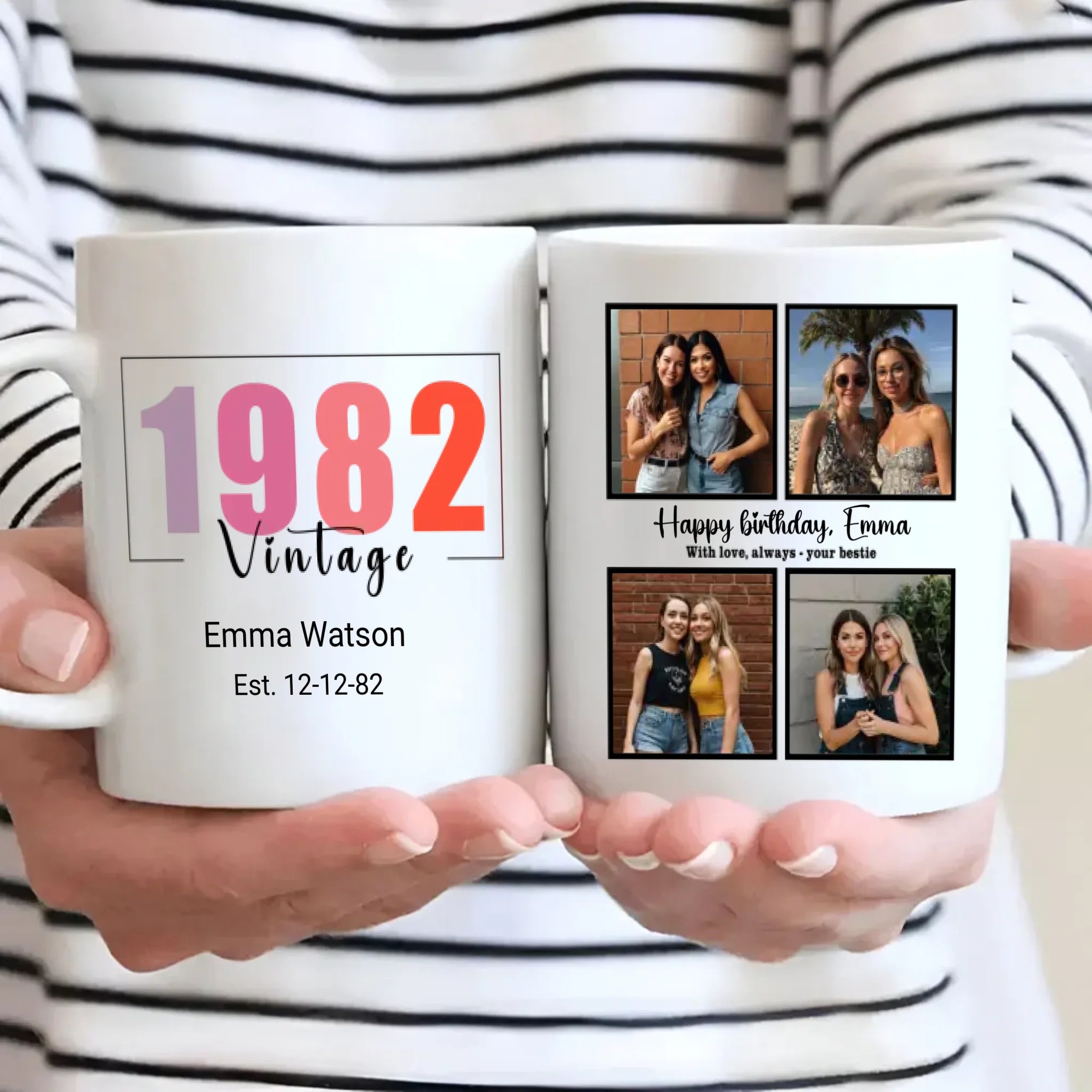 Custom 1982 Birth Year Mug – Personalized Birthday Gift – 89Prints