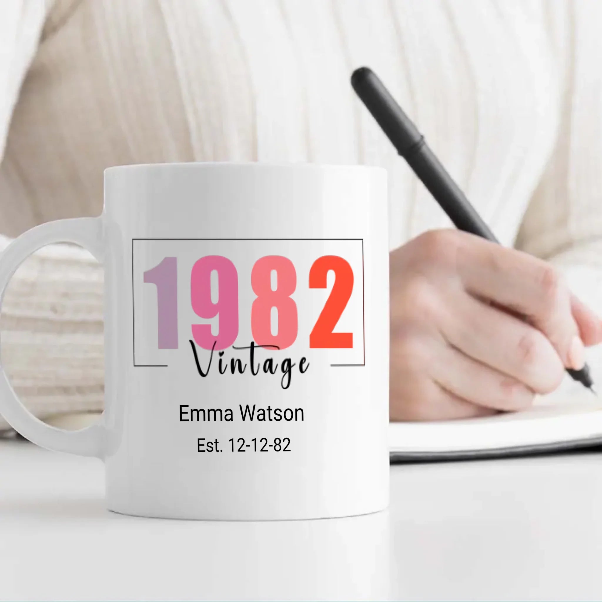 Custom 1982 Birth Year Mug – Personalized Birthday Gift – 89Prints